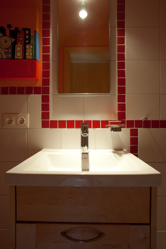 Gäste-Bad mit Akzentfliesen